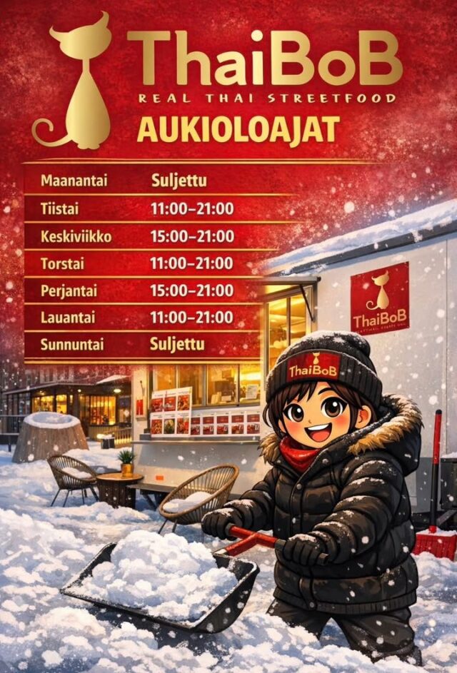🔥 Torstain lounas Thaibobilla 🔥Kun ulkona pyöritään kymmenen asteen tienoilla, maistuu lämmin ja tulinen keitto 🌶️🍜 Huomenna torstaina lounaalla klo 11:00–14:00
Tom Yam Kung -keitto
Aito ja aromikas thaimaalainen klassikko.👉 Jos merenelävät eivät ole sinun juttusi, annos onnistuu myös:
• porsaanlihalla
• kananlihalla
• kasvisversiona💰 Lounaan hinta: 10 € / annos📍 Paikka: Topaasiaukio, Kivistö✨ Uutta menussa!
Menuumme on tullut 3 täysin uutta annosta – tervetuloa tutustumaan ja löytämään uusi suosikki.Lämpimästi tervetuloa lounaalle Thaibobille